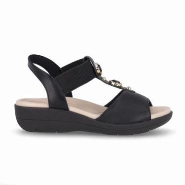 Imagem de Sandália Fascite Anabela Médio Preto - Piccadilly, 35