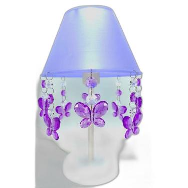 Imagem de Luminária Para Quarto De Menina Decoração Lilás E Abajur