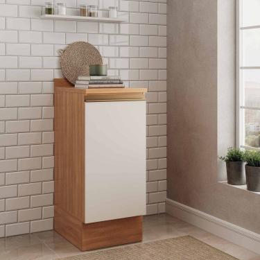 Imagem de Balcão 1 Porta 40cm com Tampo Aroeira Cabecasa Madeiramadeira Cinza Sereno/Cedro