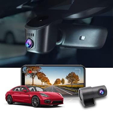 Imagem de Fitcamx Frontal 2K+Traseira 1080P Dash Cam para Porsche 911 992 Cayenne 9YA 9Y0 9Y3 Panamera 971 Taycan (Modelo A), OEM Estilo, Dual HD Vídeo, WiFi, Loop Gravação, Estacionamento Sensor, 64GB Cartão
