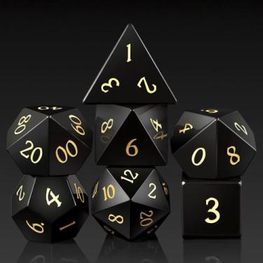 Imagem de Conjunto de dados de pedras preciosas DNDND Obsidian com caixa de meta