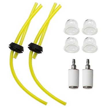 Imagem de Saihisday Kit de linha de combustível com 2 furos de ilhós 3004105 300494 30047 substituição para trado/leme terremoto E43 E43CE E43WC 10310 Dually Auger MC43 (2 linhas + 4 lâmpadas primer)