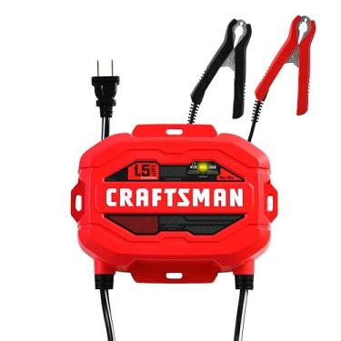 Imagem de Craftsman CMXCESM259 1.5A 6V/12V Carregador de bateria automotivo e mantenedor, ideal para desportos de potência, motocicleta, carro e baterias de barco