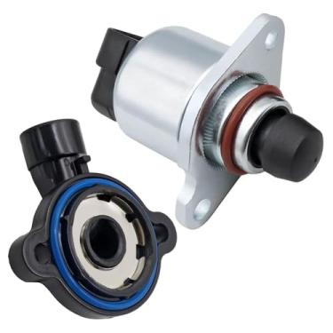 Imagem de FZJDSD Válvula de controle de ar ocioso IACV e sensor de posição do acelerador TPS compatível com GMC Sierra Yukon Chevy Silverado Tahoe Cadillac Escalade 1994-1997 Substitui AC234 TH149