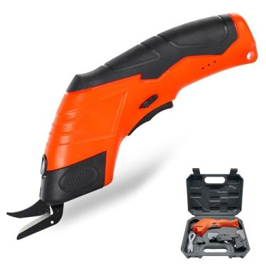 Imagem de Tesoura elétrica recarregável para cortador de papelão – Tesoura de tecido resistente sem fio e ferramenta de corte de caixa com lâminas duplas para papelão, embalagem, artesanato, projetos domésticos