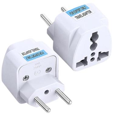 Imagem de Adaptador de Tomada Universal para Padrão Brasileiro Tipo N 10A – Kit com 2 Peças | Entrada Multiplug (A, B, C, D, E, F, G, I, J, L, M, N) | 100–240V | Não Converte Voltagem |