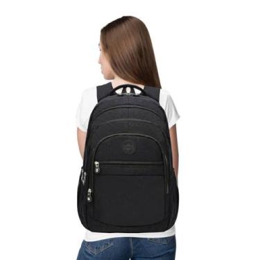 Imagem de Mochila Feminina Masculina Bolsa Porta Notebook Grande Casual Escolar 