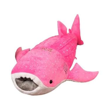 Imagem de Brinquedo De Pelúcia Tubarão Azul 50/100CM Almofada De Animal Macia Pa