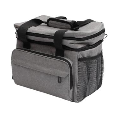 Imagem de FashionCha Bolsa de primeiros socorros, organizadora de medicamentos, grande capacidade, bolsa de armazenamento profissional, caixa de primeiros socorros, Cinza