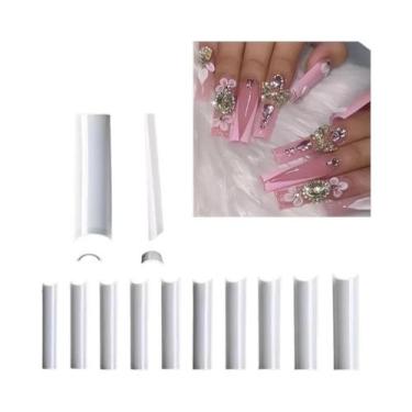 Imagem de Pontas De Unhas Quadradas XXL 502 Peças Sem Curva C Unhas Falsas Longa