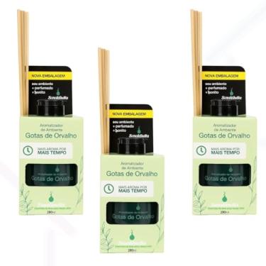 Imagem de Kit 3 Aromatizador Difusor De Ambiente Varetas Senalândia 280ml (Gotas de Orvalho)
