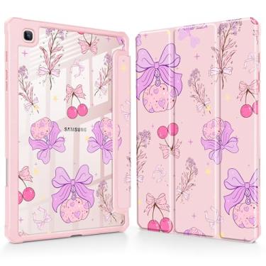 Imagem de Mektron Capa para Samsung Galaxy Tab S6 Lite 10,4 polegadas 2024/2022/2020 com suporte para caneta S, visualização em vários ângulos com capa à prova de choque, capa transparente + suporte de três