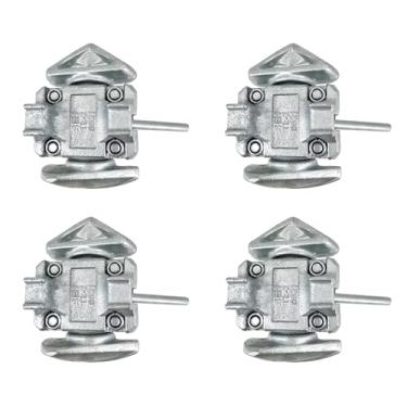 Imagem de ZUVELLO Travas manuais de contêiner de envio, conexão intermediária para frete marítimo e contêiner padrão ferroviário, sem necessidade de alavanca, pacote com 4