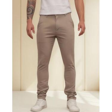 Imagem de Calça Sarja Masculina Esporte Fino Alfaiataria Bolso Faca - Red way, C