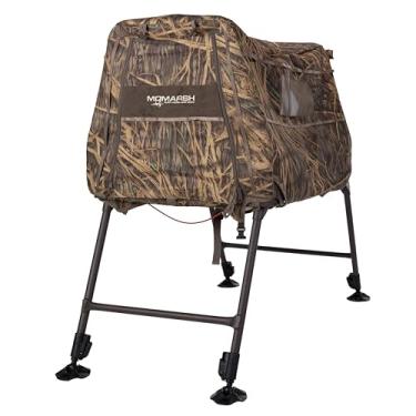 Imagem de Momarsh Invisi Lab Persiana para caça de aves aquáticas | Persiana ajustável para caça e treinamento em terra seca ou úmida | Concha resistente à água com fundo de drenagem de malha | Shadowgrass