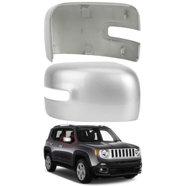 Imagem de LOIYLLEN Substituição da capa do espelho lateral do passageiro para Jeep Renegade 2015 2016 2017 2018 2019 - Capas de espelho do lado direito, acessórios de tampa dos espelhos retrovisores com lâmpada