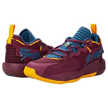 Imagem de adidas Tênis de basquete Dame 7 Extended Play GCA, Victory Crimson/Team Collegiate Gold/Orbit Indigo, 11.5 Women/11.5 Men