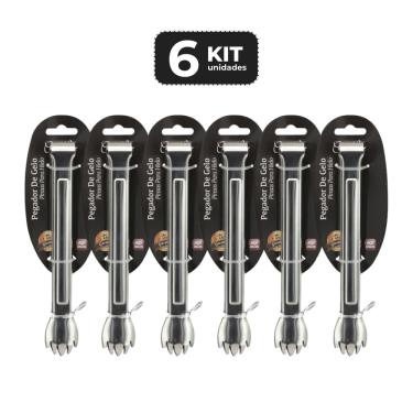 Imagem de Kit 6 Pegador De Gelo Inox 18.5 Cm