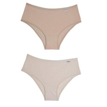 Imagem de Kit Com 2 Calcinhas Altas DelRio - Ref. 50368, GG, Mousse, Natural d1