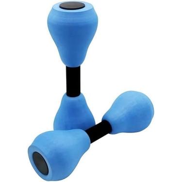 Imagem de 2 Halteres de fitness aquáticos, halteres de espuma de hidroginástica DIY, adultos, crianças, mulheres para perda de peso, equipamento de fitness aquático, azul,