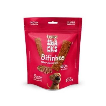 Imagem de Petisco Quatree Snacks Bifinhos Churrasco 500 g - QUETREE