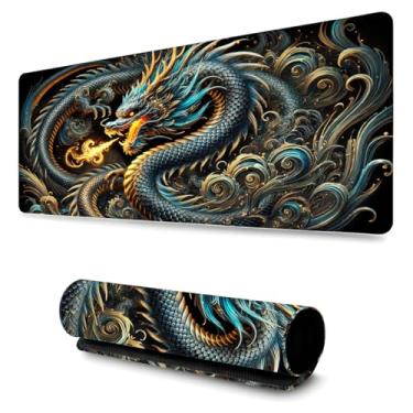 Imagem de Mouse Pad Gamer Profissional Confortável Antiderrapante Escritório e Games 90x40cm Diversas Estampas Dragão (Dragao | 8)