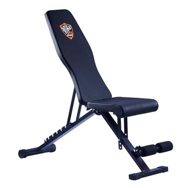 Imagem de Banco Regulável de Academia 3 em 1, Supino Reto, Inclinado e Declinado, Dobrável, Estrutura em Aço, Preto ITS Fitness