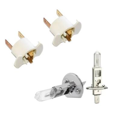Imagem de 2x Soquete Tr4 + 2x Lâmpadas H1 - NoBrand