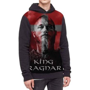 Imagem de Moletom Com Capuz Série Vikings Ref:272 - smoke, Preto, M