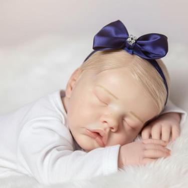 Imagem de Bebe Reborn Menina Corpo de Pano Realista Recem Nascida - Mundo Azul E