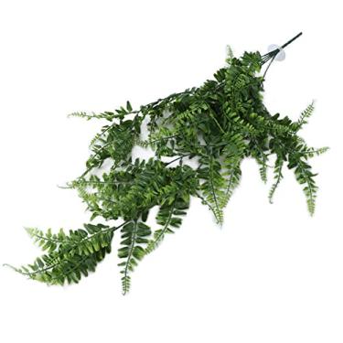 Imagem de Yctze Plantas Suspensas Artificiais - Videiras e Samambaias de Simulação de Resina para Tanques de Peixes e Gabinetes de Répteis, Decoração de Aquário Realista