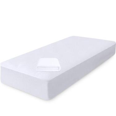 Imagem de Capa Protetora de Colchão Solteiro Impermeável 100% Silencioso de Malh