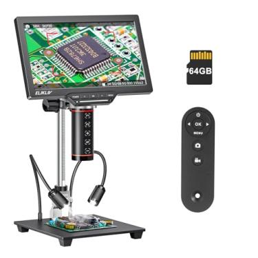 Imagem de Elikliv Microscópio digital EM3K-AF Max Autofocus 3K, microscópio de moeda de 25,4 cm