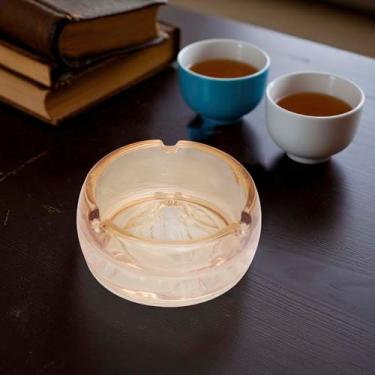 Imagem de Generic 1 peça cinzeiro iceberg design vidro laranja 8,7 x 8,7 x 4,2 cm