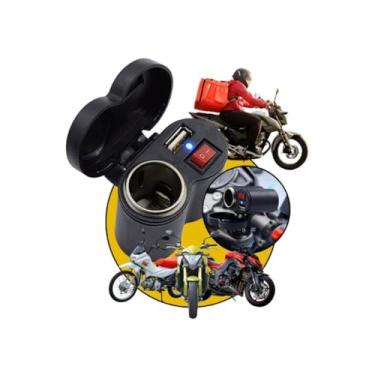 Imagem de Carregador Para Moto Celular GPS Tomada USB 2.0 Adaptador Acendedor Guidão De Motocicleta Bicicleta Elétrica Automático Entregadores Prova De Água