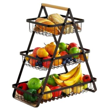 Imagem de Fruteira De Mesa — Rack Para Armazenamento De Frutas E Legumes, Com Design Elegante(3 andares YY094)