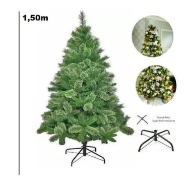 Imagem de Árvore Pinheiro De Natal Luxo 1,50m Verde Nevada 260 Galhos A0315N - C