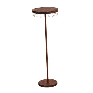 Imagem de UGPLM Porta-joias, expositor de joias de madeira com 12 ganchos, suporte para guardar pulseiras, ideal para exposição em lojas, varejo, mesas e quartos, 12x40cm