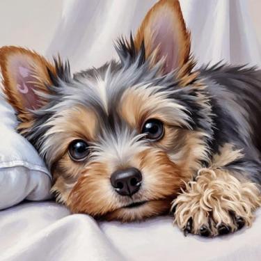 Imagem de Diymood Kits de pintura de arte de diamante 5D DIY para adultos, pintura com diamante arte animal broca completa tela redonda bordado mosaico iniciante casa decoração de parede presente 30 x 30 cm C14