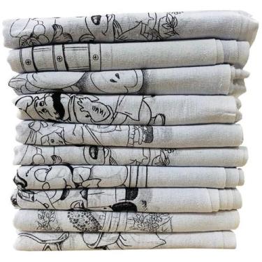 Imagem de Pano De Prato Atacado Minimalista Preto Branco Kit Com 10 Peças - Rubb