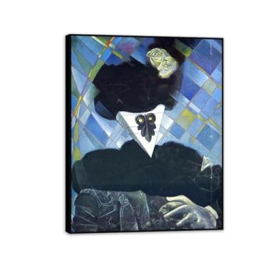 Imagem de Pôster Max Ernst Reproduções Euclides de pinturas famosas Surrealismo Tela de parede Max Ernst Decoração de parede para presentes de sala de estar 80 x 60 cm (32 x 24 polegadas) Moldura preta