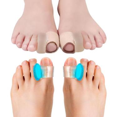 Imagem de Kit 2 pares corretor ortopédico joanete dedão alivia dores - SWG, AZUL