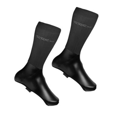 Imagem de menolana protetoras para sapatos de ciclismo, sobrecalçados impermeáveis ​​e à prova de vento para ciclismo de estrada e montanha, Preto