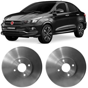Imagem de Par Disco Freio Cronos 1.8 2018 A 2019 Dianteiro Ventilado