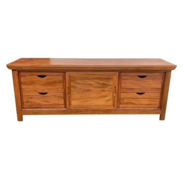 Imagem de Rack Madeira De Demolição 160 X 60 Maciço Com 4 Gavetas Sudeste Rústico