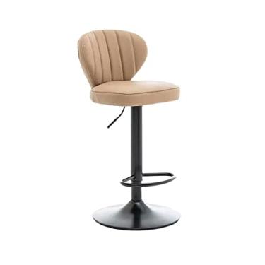 Imagem de Banquetas de bar altas modernas, modernas, elevatórias, cadeira de bar, encosto alto, banco alto, bar, restaurante, cozinha, café, ilha, cadeira, balcão de cozinha, banco de bar (cor: B) (E)