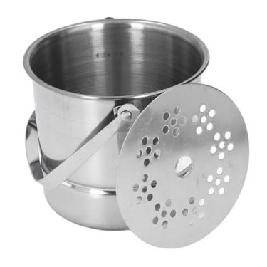 Imagem de Balde de gelo de aço inoxidável com isolamento duplo para bar de coquetel, balde de gelo de 1L com filtro de clipe de gelo para vinho/festa