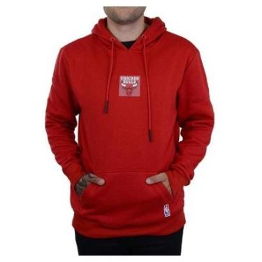 Imagem de Blusa Masculina NBA Moletom Chicago Bulls Vermelho - 1NB53-Masculino