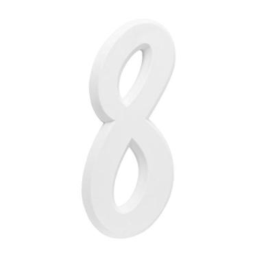 Imagem de Número Residencial Para Casa 8 Branco 3D 22Cm - Metalcromo