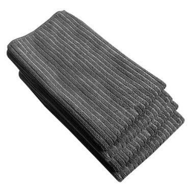 Imagem de Kit 4 Pano Copa Pia Cozinha Microfibra Absorve 40X48 Pra Vr - Idealiza